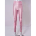 thumbnail image 2 of Choomomo Women's Glossy Stretch Sports Hip Hop Rave Street Modern Dancing Performance Tight Leggings Pants Pink M, 2 of 8