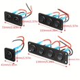 thumbnail image 2 of MesaSe Panneau de Commutation à Bascule 12V 1-4 Gang avec Charge USB pour Camion Bateau Marine RV - Interrupteurs de Style LED Bleus, 2 of 7