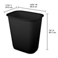 thumbnail image 3 of Sterilite Rectangular Wastebasket 9 Gallon Open Top Trash Bin, 6 Pack, Black, 3 of 4
