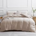 thumbnail image 1 of Duvet Cover Queen -Piece Prewashed Ultra Soft Queen Bedding Set - Features Zipper Closure and Corner Ties Includes Duvet Cover x Pillowcases No Comforter, 1 of 7