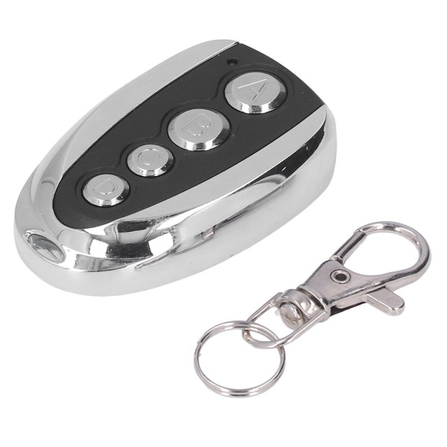 Ouvre-porte de Garage Télécommande 433MHz 4 Boutons Anti-Vol avec Porte-Clés pour Système de Sécurité de Portes Rideaux