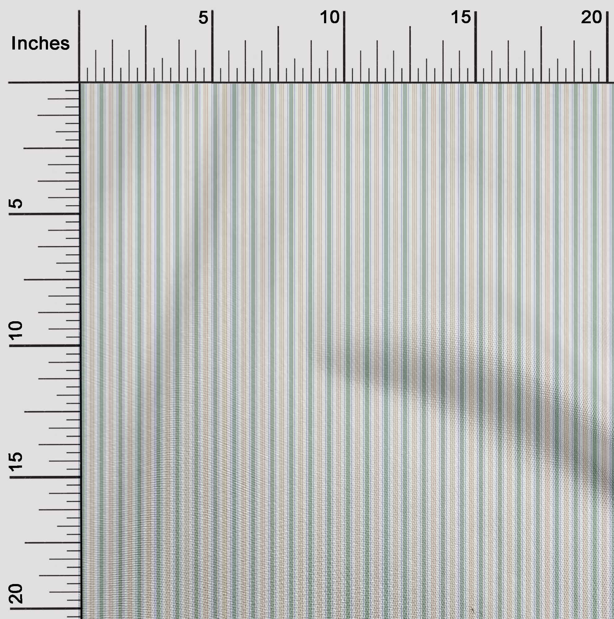 oneOone Viscose Chiffon Fabric Multicolor Stripe Print Fabric By Yard 42 Inch Wide