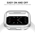 thumbnail image 3 of Recoppa Compatible pour Apple Watch Case 45mm Series 7, Étui Pare-Chocs Rigide Ultra Mince Antichoc en PC, Bord Tout Autour, Étui de Protection Cadre [Sans Protecteur d'Écran] pour Accessoires iWatch, Argent, 3 of 7