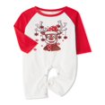 thumbnail image 3 of Family Christmas Elk Pattern Round Neck Long Sleeves Pajamas Trousers, 3 of 7