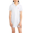 thumbnail image 1 of Pink Platinum Girls Hooded Terry Swim Cover Up, White, 2T, 1 of 2