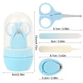 thumbnail image 3 of Baby Nail Clipper  Manicure Kit 4pcs Convenient Daily Baby Nail Clipper Scissors Nails File Tweezers Manicure Care Kit Blue, 3 of 8