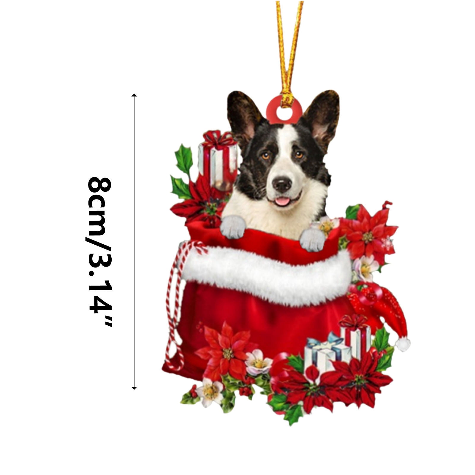 Dog Christmas Giftslovely Dog Flowers Christmas Tag Christmas Decorations Christmas Tree Pendant Tag Decoration Cottage Christmas Tree Decoration Green Christmas Tree