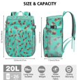 thumbnail image 2 of Pineapple Pattern Insulated Backpack Cooler - 20L Leakproof Soft Cooler Bag for College Students & Workers, 2 of 6