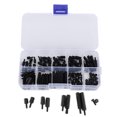 thumbnail image 2 of 140pcs Boîte M2 Nylon Tête Ronde Croix Vis Hexagonale Mâle Femelle Impasse Assortiment Kit (Noir), 2 of 9