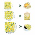 thumbnail image 2 of Reusable Beeswax Food Wraps – 3 Pack Lemon Pattern | Plastic-Free Food Storage | Eco-Friendly Alternative to Cling Wrap, 2 of 5
