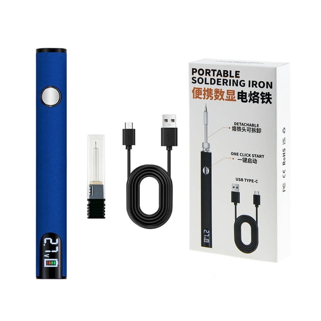 Chmadoxn Tools&Home Improvement Convenient USB Soldering Iron USB Cable Burning Pen LED Display Screen Three Archives Adjustable Voltage 510 Connector soldering iron