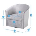 thumbnail image 3 of Comfort Pointe Fauteuil Pivotant Elizabeth - Argent, 3 of 8