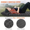 thumbnail image 2 of Ammoon Camping Sleeping Pad with Pillow Built-in Pump Ultralight Inflatable Sleeping Mat Waterproof Camping Air Mattress for Backpacking Hiking Tent Traveling, 2 of 7