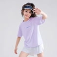thumbnail image 2 of Girls Tops Tees & Shirts Short Sleeve Rash Guard Swim Shirt UPF 50+ Quick Drying Sports Tee for Kids Stylish Beach Wear, 2 of 9