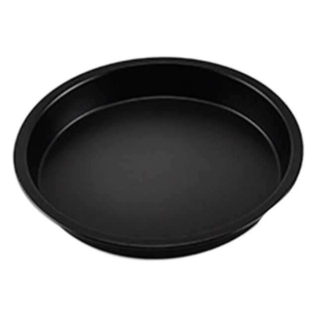Non-stick Cake Pan Pizza Pan Round PIZZA Pan DIY Household Baking Pan in black, featuring a smooth non-stick coating and curling design for safety. Available in multiple sizes, including 6, 7, 8, 9, and 10 inches, suitable for baking cakes, pizzas, and other recipes. High and low temperature resistance ensures durability and efficient heat transfer. Ideal bakeware for versatile kitchen use.