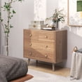 thumbnail image 1 of Giantex Storage Cabinet w/4 Storage Drawers, End Table w/Anti-Tipping Device, Console Storage Unit, Natural, 1 of 6