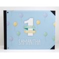 thumbnail image 2 of Darling Souvenir Blue Balloons & Scroll Banner Personalized Birthday PartyGuestBookHardboundGuestSign-InBookGuestRegistryGuestbook-9 x 12 Inches, 2 of 4