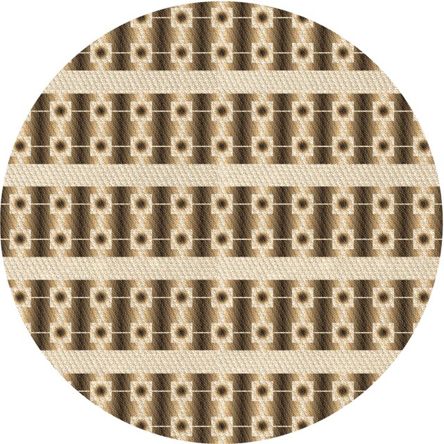 Ahgly Company Tapis Rond Lavable en Machine Intérieur Transitionnel Rouge Brun, 8 Pieds Rond