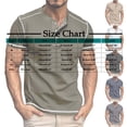 thumbnail image 2 of Weiqiqre Men's Clothing Henley Shirts Short Sleeve Cotton Casual Fashion T Shirts Lightweight Buttons Basic Tee Tops, 2 of 5