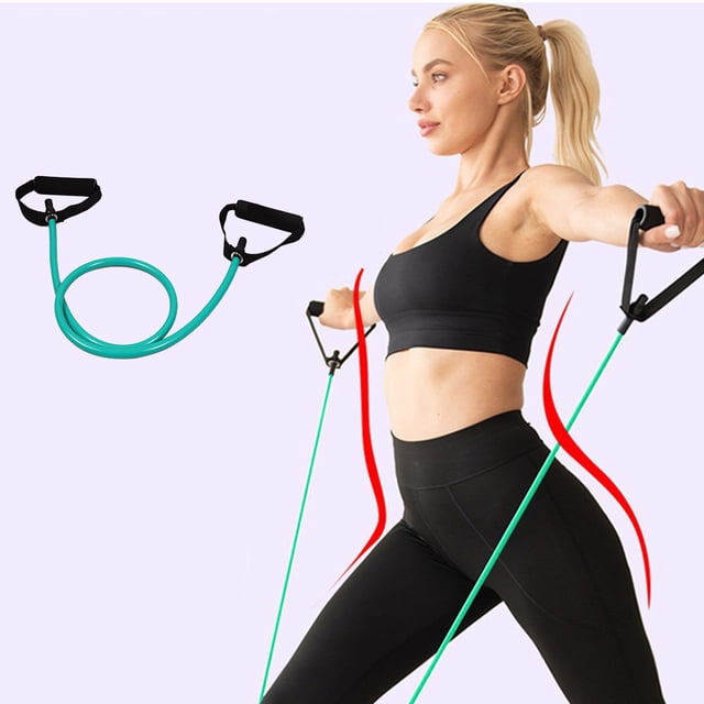 ZZkhGO Fitness Pull Rope, Elastic Resistance Bands for Exercise, Back Arm Shoulder Stretching Equipment