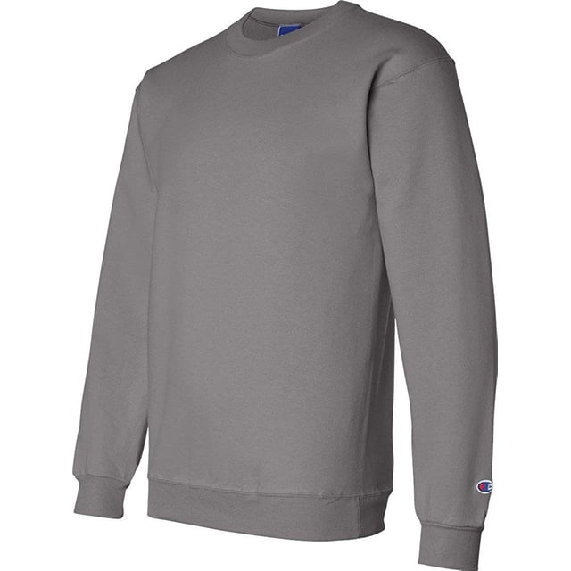 Champion Mens Double Dry Eco Fleece Crew, M, Charcoal Heather