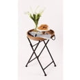 thumbnail image 4 of Table pliante ronde hometrends en bois et en métal, 4 of 4