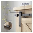 thumbnail image 4 of 24-82 Inch Super Mini Cabinet Sliding Barn Door Hardware Kit, Tracks Rollers For Tv Stand Closet Window Wide Door Panel ,Easy to Install, 4 of 6