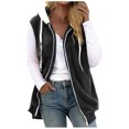 thumbnail image 1 of Manteau Sans Manches Automne Hiver pour Femmes Veste Chaude à Fermeture Éclair avec Poches, 1 of 1