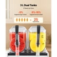 thumbnail image 4 of KFFKFF Slushie Machine, 3L/100oz x 2 Tank Slushy Machine for Home, No Ice Needed Frozen Drink Maker, Margarita Maker with Self-Cleaning, 4 of 9