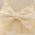 thumbnail image 5 of Robe d'Été pour Filles Bébé Sans Manches Nœud Papillon Robe de Danse Douce Robe de Fête Jaune 18-24 Mois, 5 of 5