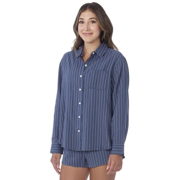 Secret vêtements de nuit Chemise oversize en flanellette à fines rayures