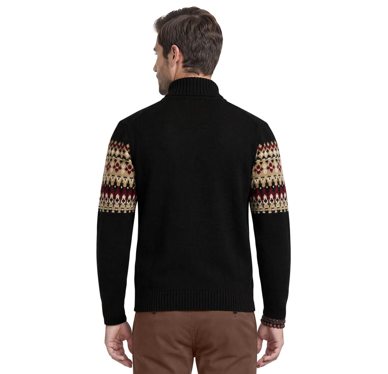 Chandail quart de zip Fair Isle pour homme IZOD, Tailles P-XXL