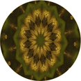 thumbnail image 1 of Ahgly Tapis d'Intérieur Lavable en Machine Carré Transitionnel Brun Bronze Foncé, 3 Pieds Carré, 1 of 7