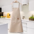 thumbnail image 4 of Long Cottons Apron Waterproof Oil Resistants Kitchen Apron For Cooking Baking Cleaning Adjustable Ties Bib Adult Unisex, 4 of 6