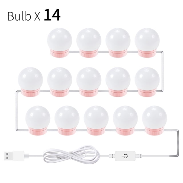 LED Mirror Lamp Adjustable Brightness Dressing Table Lamps 14 Bulb Kit LED Makeup Light For Bedroom ,Widely Use