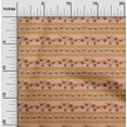 thumbnail image 1 of oneOone Tissu Popeline de Coton Rayé/feuilles & Imprimé Floral BTY 56 Pouces de Large, 1 of 4