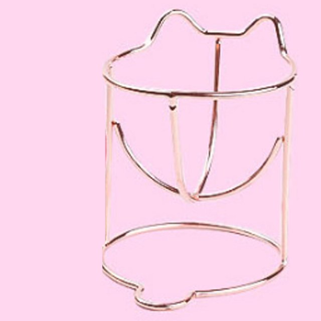 Cat Shape Metal Empty Makeup Sponge Bracket Makeup Sponge Bracket Cat Cosmetic Puff Display Stand Beauty Holder