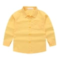 thumbnail image 2 of Besolor Toddler Boys Girls Button down Shirts Kids Long Sleeve Casual Solid Color Tops Fall Spring Blouse, 2 of 7