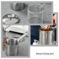 thumbnail image 3 of SHISUYAN 1 Set Household Frying Pot Large-capacity Frying Pot Metal Fryer Stainless Steel Deep Fryer, 3 of 9