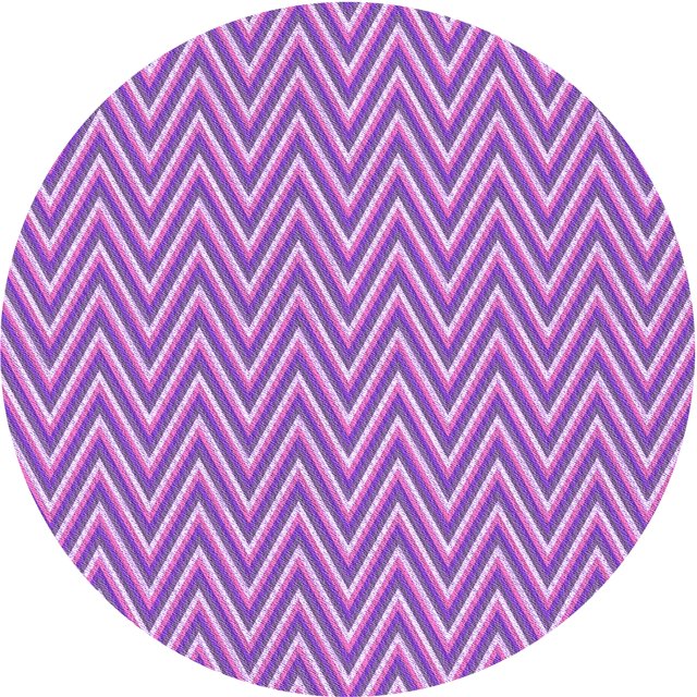 Ahgly Tapis Rond Lavable en Machine Intérieur Transitionnel Lilas Violet Vif, 6 Pieds Rond