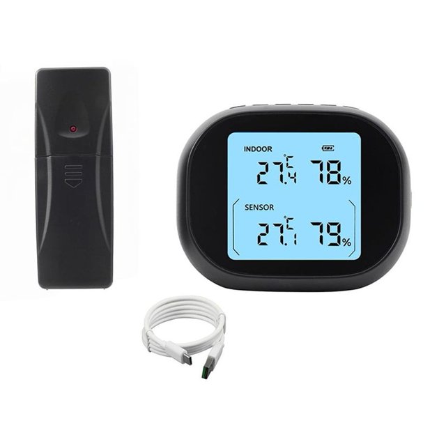 Lefu USB Rechargeable Wireless Thermometer with Dual Sensor Temperature Range