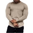 thumbnail image 1 of Pompotops T-shirt à Manches Longues en Coton Extensible pour Hommes Automne Sports Course Grande Taille en Solde, 1 of 8