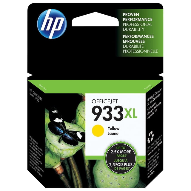 HP 933XL Yellow High Yield Original Ink Cartridge (CN056AN)