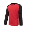 thumbnail image 1 of Birdeem Mens Fashion Casual Color Block Long Sleeve Round Neck Blouse, 1 of 7