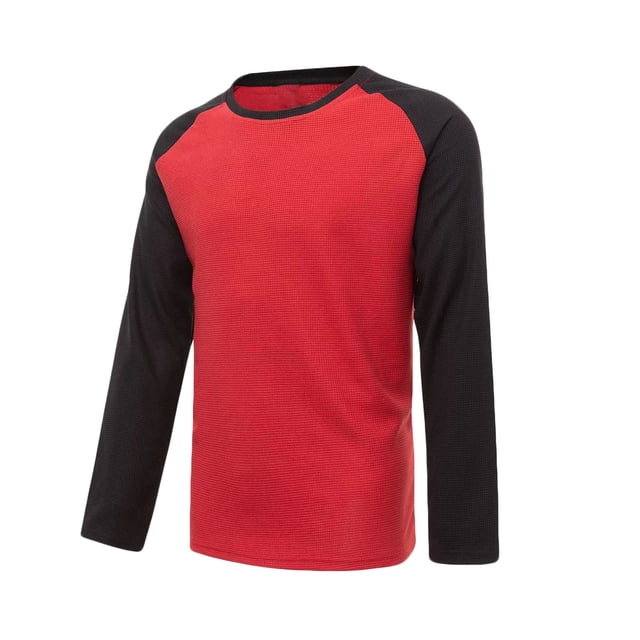 Birdeem Mens Fashion Casual Color Block Long Sleeve Round Neck Blouse