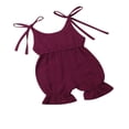 thumbnail image 2 of Baby Girl Clothes Cotton Halter Ruffle Romper, 2 of 5