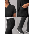 thumbnail image 4 of Adar Addition Go-Basic Scrub Set For Women - Slim V-Neck Scrub Top & Skinny Cargo Scrub Pants, 4 of 7