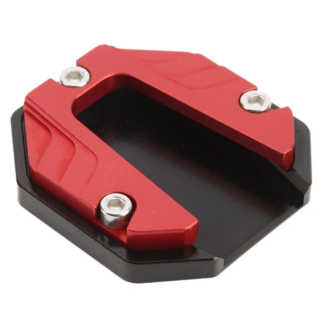 Motorcycle Side Stand Plate Pad, Kickstand Extender Foot Side Stand Anodic Oxidation Coloring Wear Resistant Universal For Outdoor Black,Red,Blue