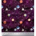 thumbnail image 1 of Soimoi Poly Georgette Fabric Planet Galaxy Decor Fabric Printed Yard 52 Inch Wide, 1 of 3