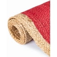 thumbnail image 3 of 2.6x10 Ft Red Jute Area Rug, Hand-Woven, Reversible, Farmhouse Boho Style, Durable & Pet-Friendly Rug for Living Room, Dining Room, and Bedroom, 3 of 5